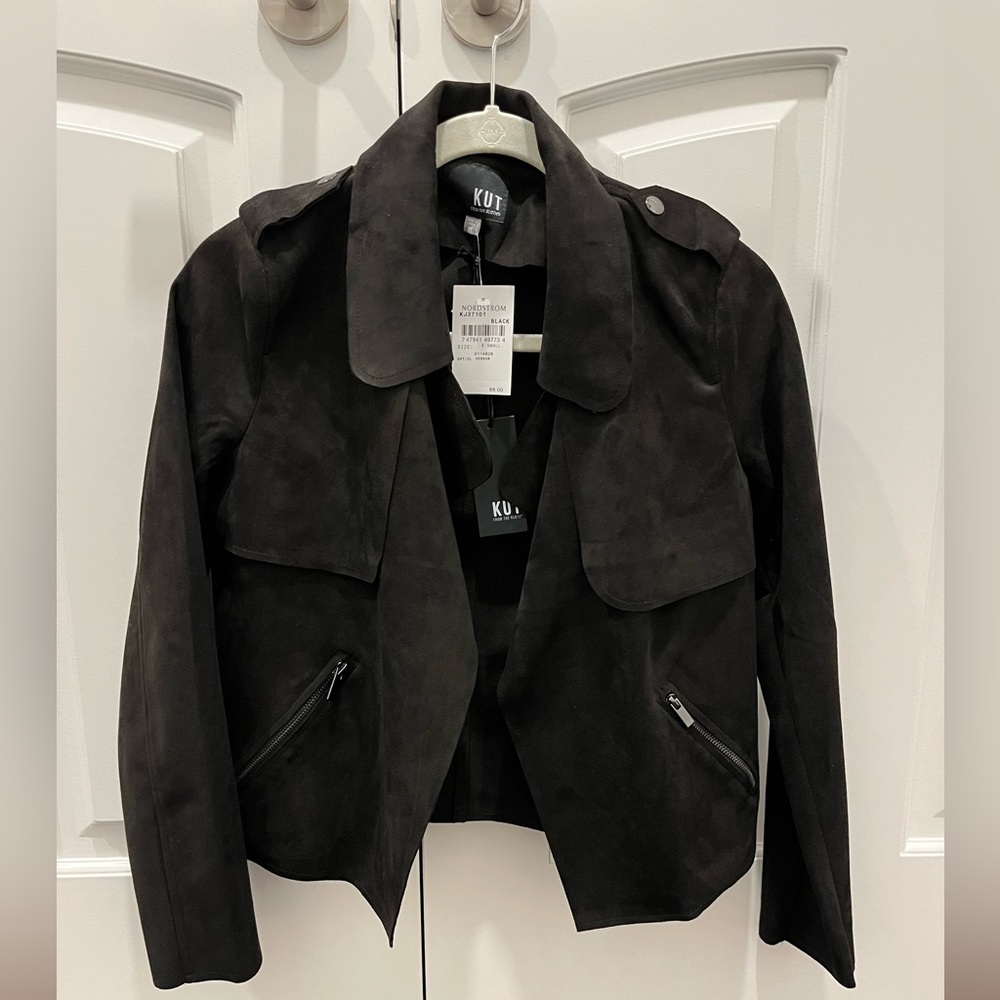 *NWT* Kut from the Kloth “Jacee” draped moto jacket